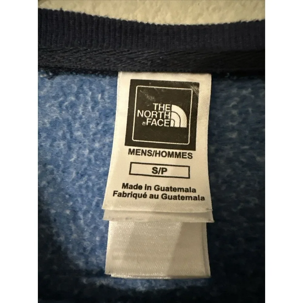 The North Face Sweatshirt Mens Small‎ Blue Gray Pullover Crewneck Colorblock